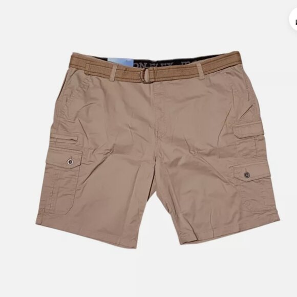 Iron Co. Shorts Men’s size 44 Tan Belted Stretch Twill Cargo Outdoor NEW - Picture 2 of 9
